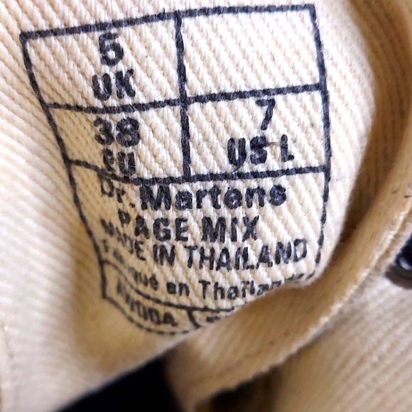 Dr. Martens Page Mix Beige Canvas Lace Up Boots - Picture 7 of 16